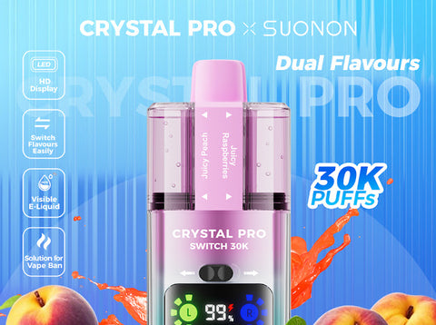 Crystal Pro Max 30k Pre-filled Pod Kit - Juicy Peach / Juicy Raspberries