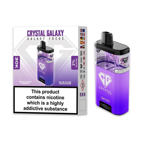 Crystal Galaxy Focus 30k 30,000 Puffs - Blue Razz Cherry | Blue Razz Lemonade