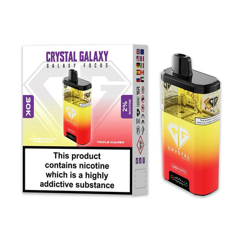 Crystal Galaxy Focus 30k 30,000 Puffs - Mango Peach Pineapple | Triple Mango