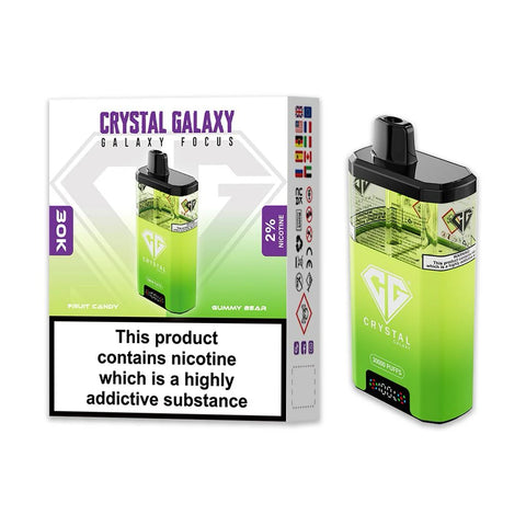 Crystal Galaxy Focus 30k 30,000 Puffs - Fruit Candy | Gummy Bear