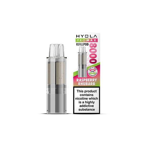 Hyola Pro Max 8000 Prefilled Refill Pod - Raspberry Rhubarb
