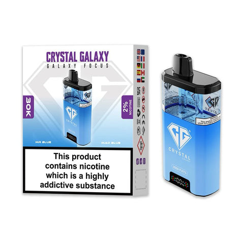 Crystal Galaxy Focus 30k 30,000 Puffs - Mr Blue | Mad Blue