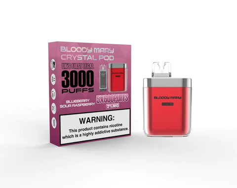 Bloody Mary Crystal Pod - Blueberry Sour Raspberry 3000 Puffs