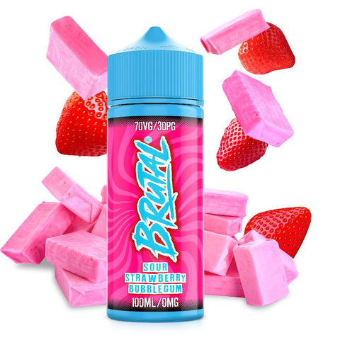 Brutal (By Just Juice) Sour Strawberry Bubble Gum 100ml